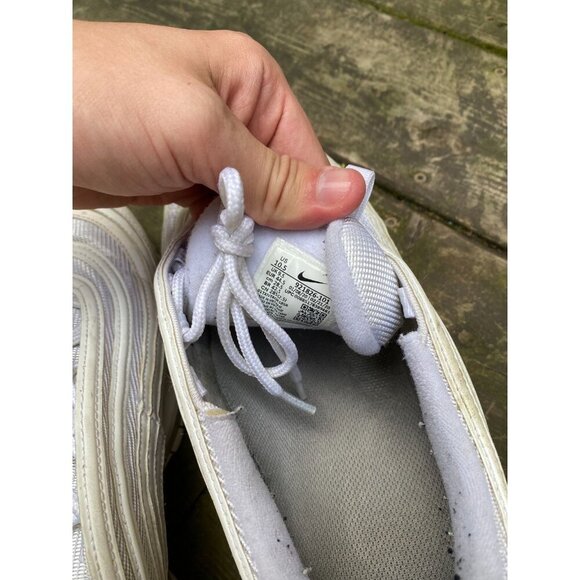 Nike Air Max 97 Triple White Wolf Gray Running Shoes 921826-101 Men’s - Sz 10.5 - Picture 2 of 9